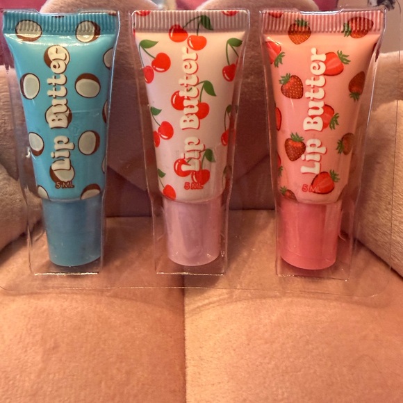 The Juicy Pouch Lip Butter Set - Pink & Cream Mini Tote / Bag & Purse Charm - Picture 3 of 4